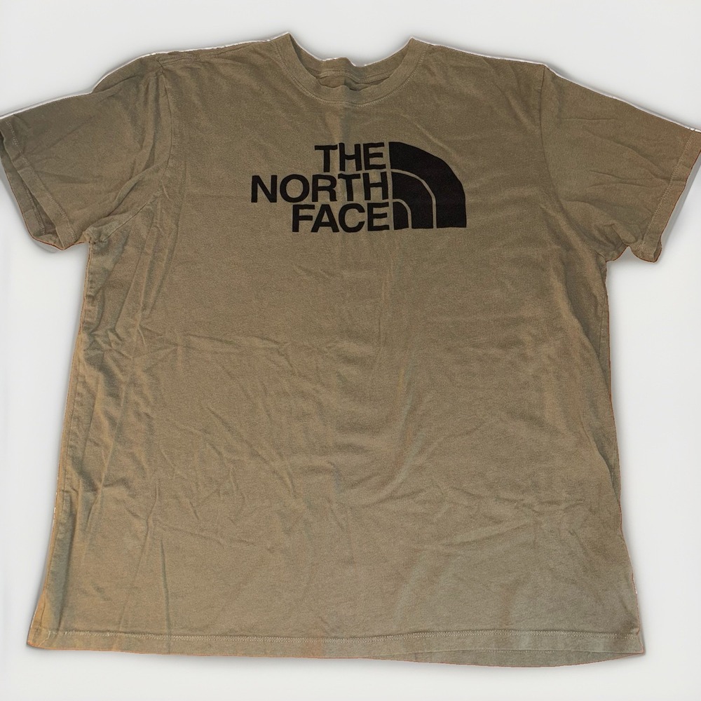 The North Face Men's Short Sleeve T-Shirt Size: 2XL Green 100% Cotton Logo Print